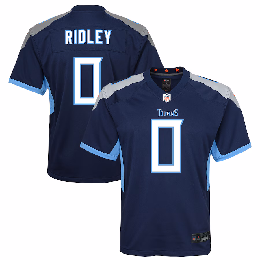 Youth Tennessee Titans Calvin Ridley Nike Navy Team Game Jersey
