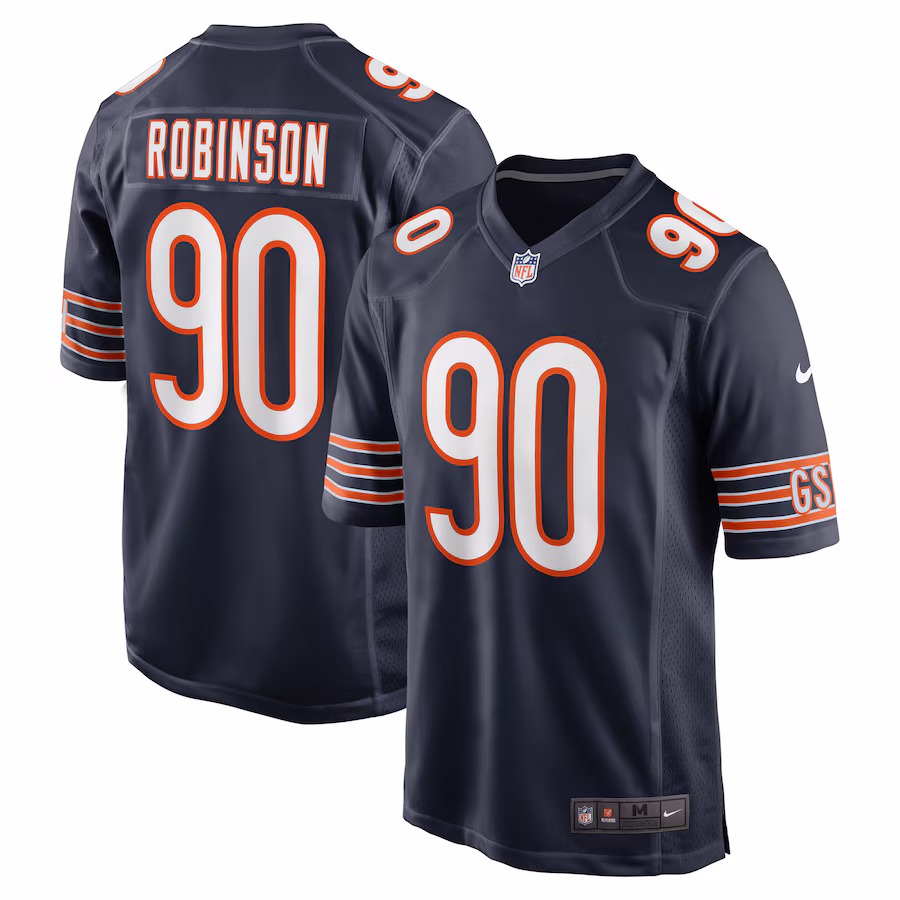 Men's Chicago Bears Dominique Robinson Nike Navy Game Jersey