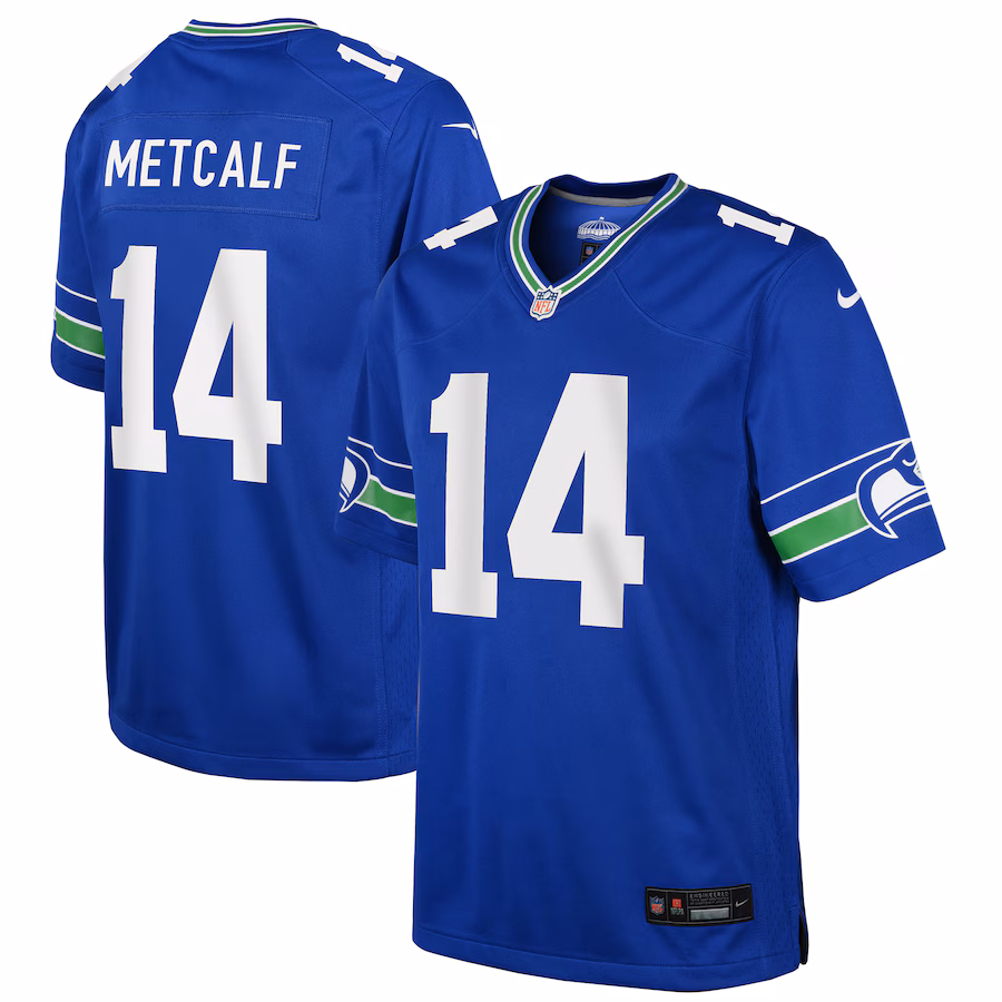 Youth Seattle Seahawks DK Metcalf Nike Royal Game Jersey