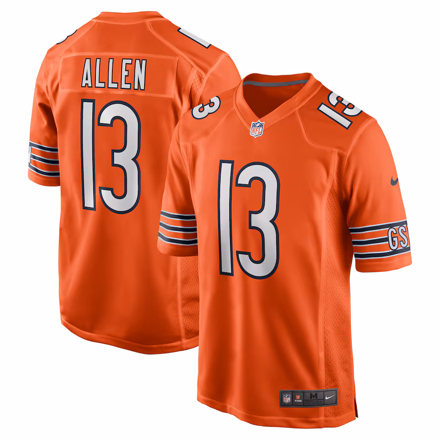 Men's Chicago Bears Keenan Allen Nike  Orange Alternate Game Jersey