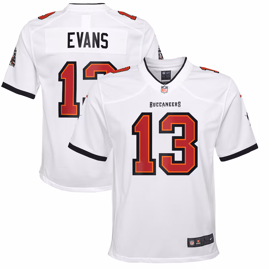 Youth Tampa Bay Buccaneers Mike Evans Nike White Game Jersey