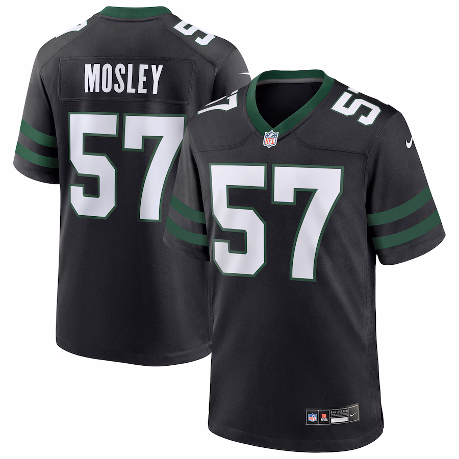 Men's New York Jets C.J. Mosley Nike Legacy Black Alternate Game Jersey