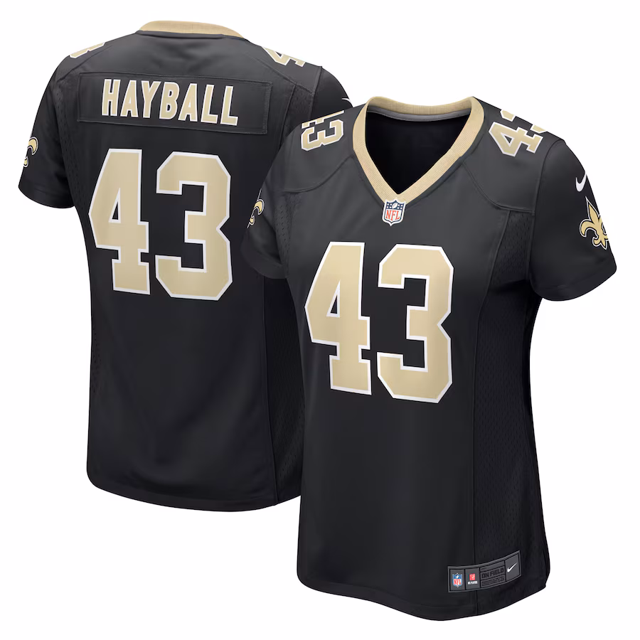Women's New Orleans Saints Matthew Hayball Nike Black Game Jersey