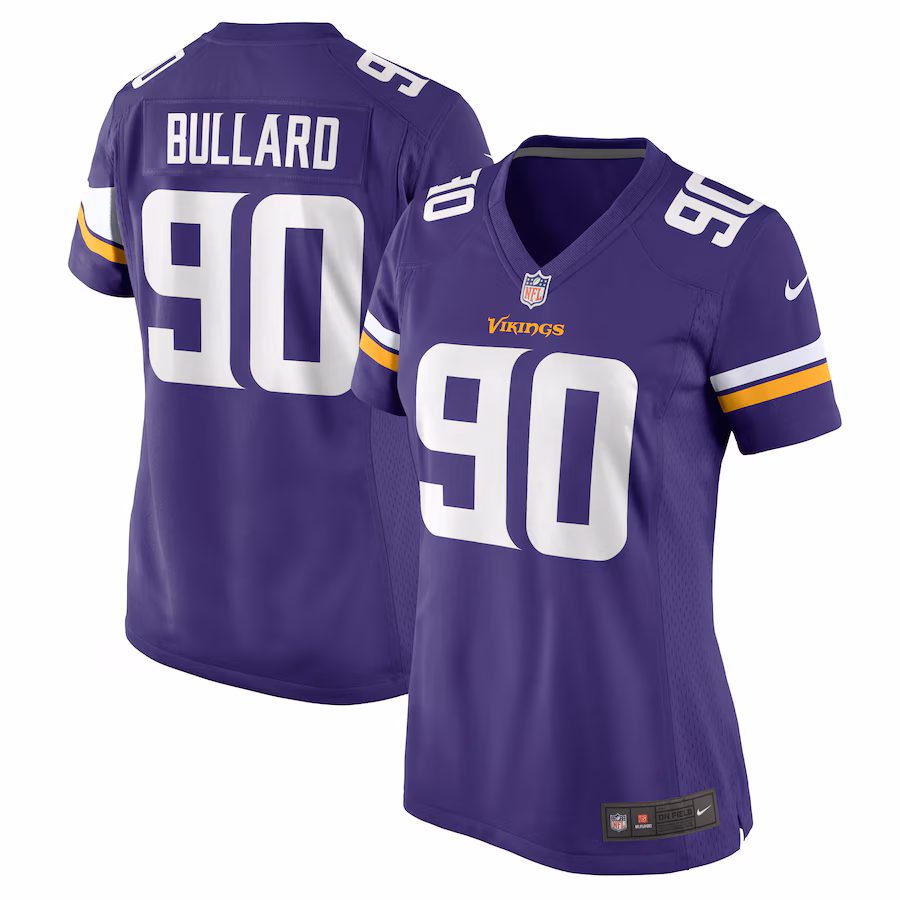Women's Minnesota Vikings Jonathan Bullard Nike Purple Game Jersey