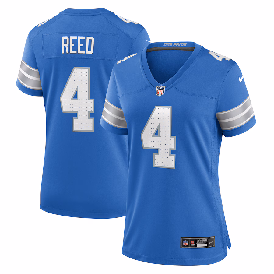 Women's Detroit Lions D.J. Reed Nike Blue Team Game Jersey