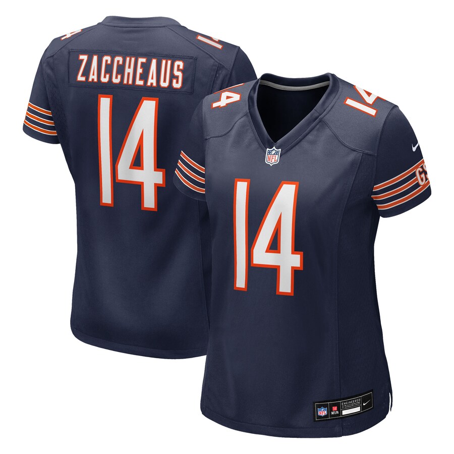 Women's Chicago Bears Olamide Zaccheaus Nike Navy Team Game Jersey