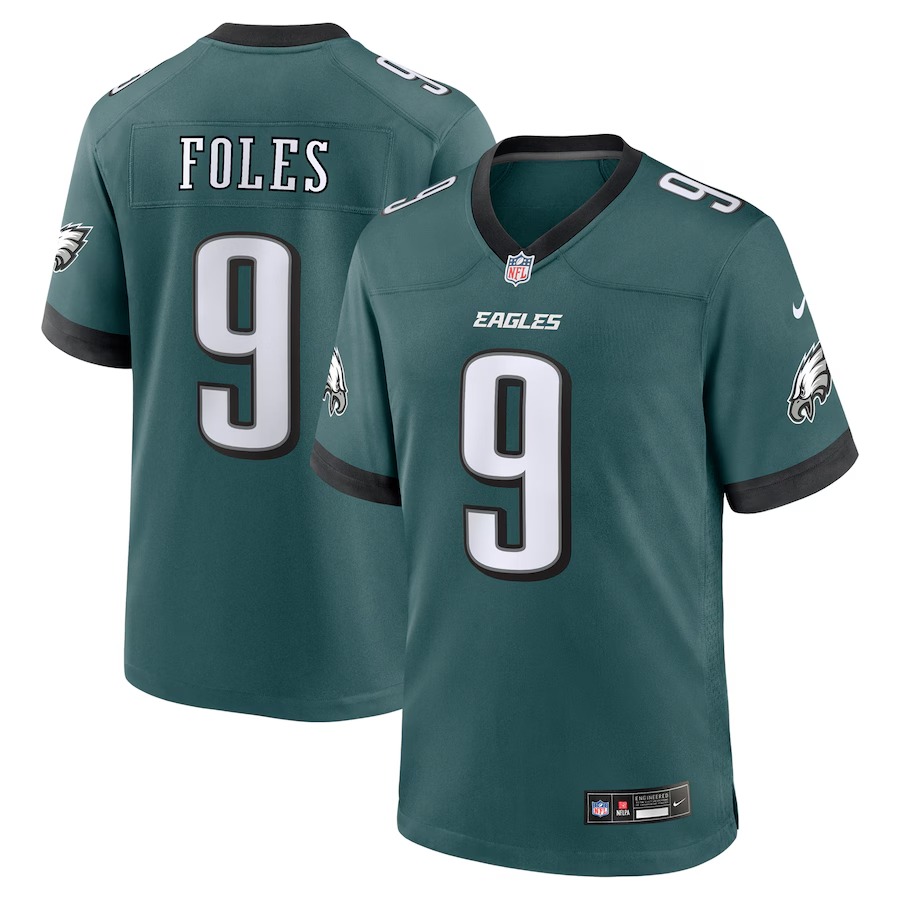 Men's Philadelphia Eagles Nick Foles Nike Midnight Green Team Retired Player Game Jersey
