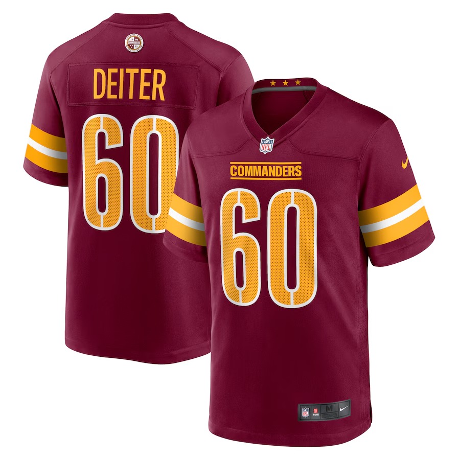 Men's Washington Commanders Michael Deiter Nike Burgundy Game Jersey