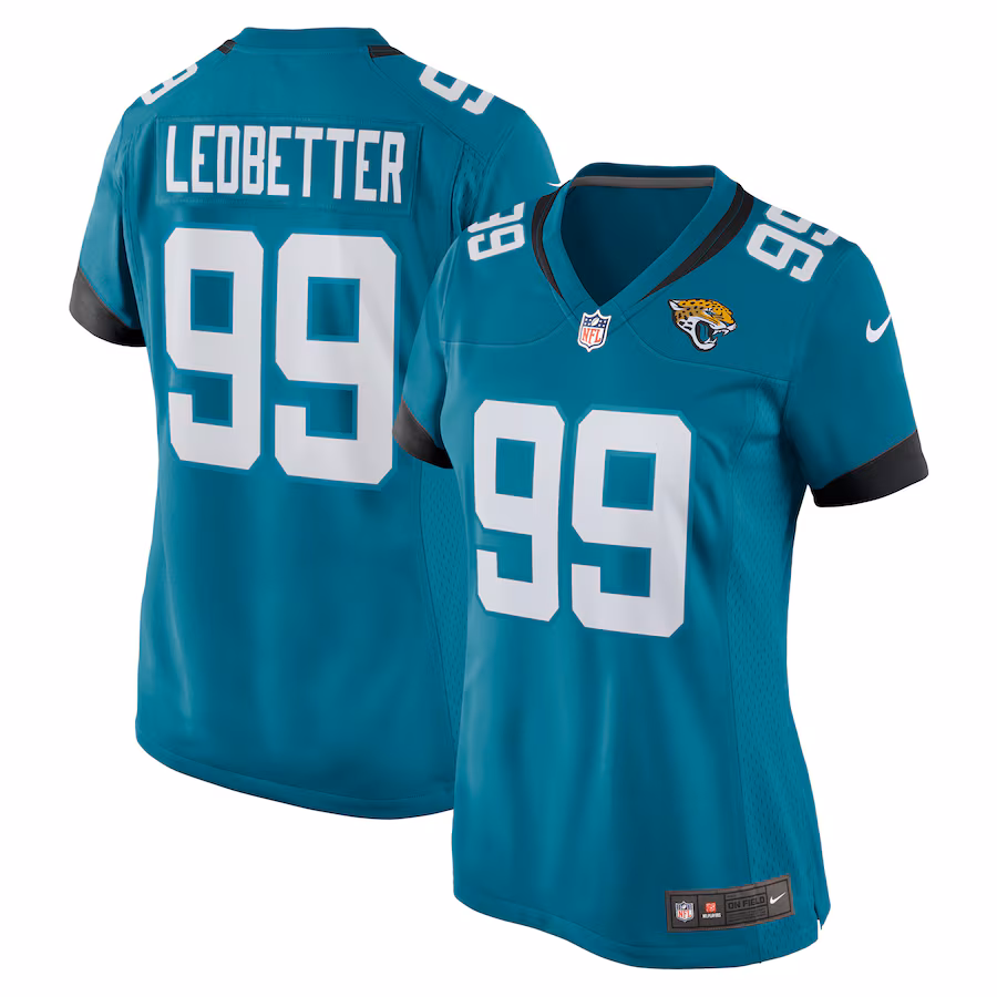 Women's Jacksonville Jaguars Jeremiah Ledbetter Nike Teal Home Game Player Jersey