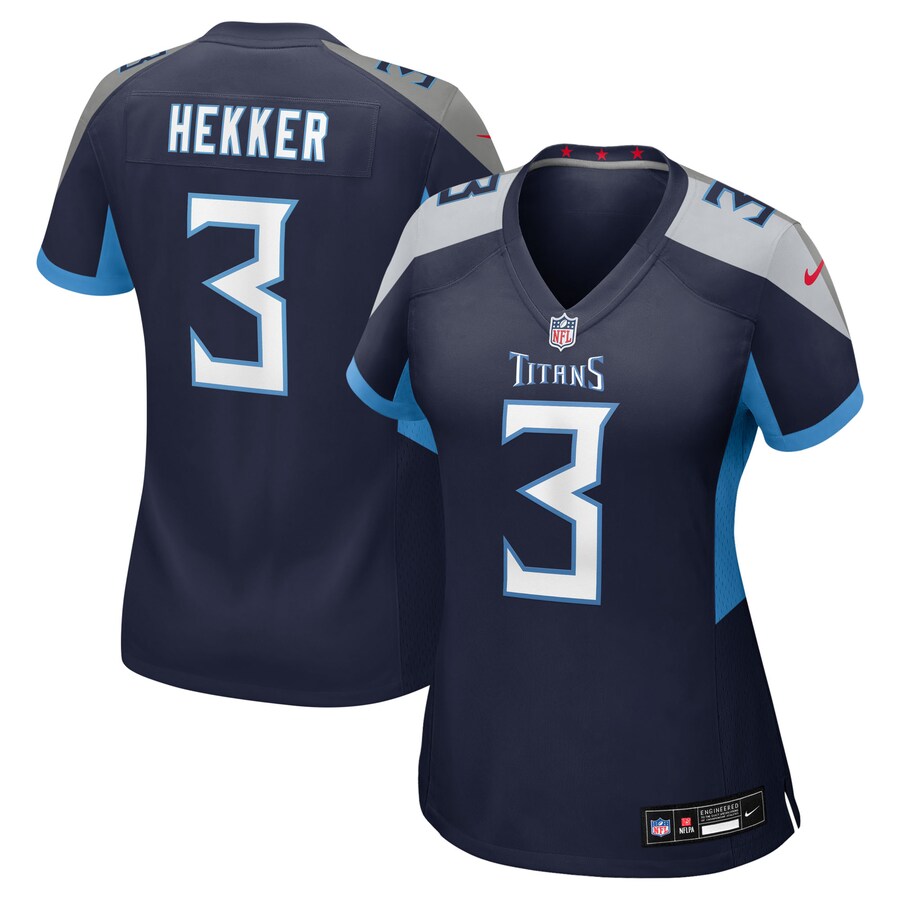 Women's Tennessee Titans Johnny Hekker Nike Navy Team Game Jersey