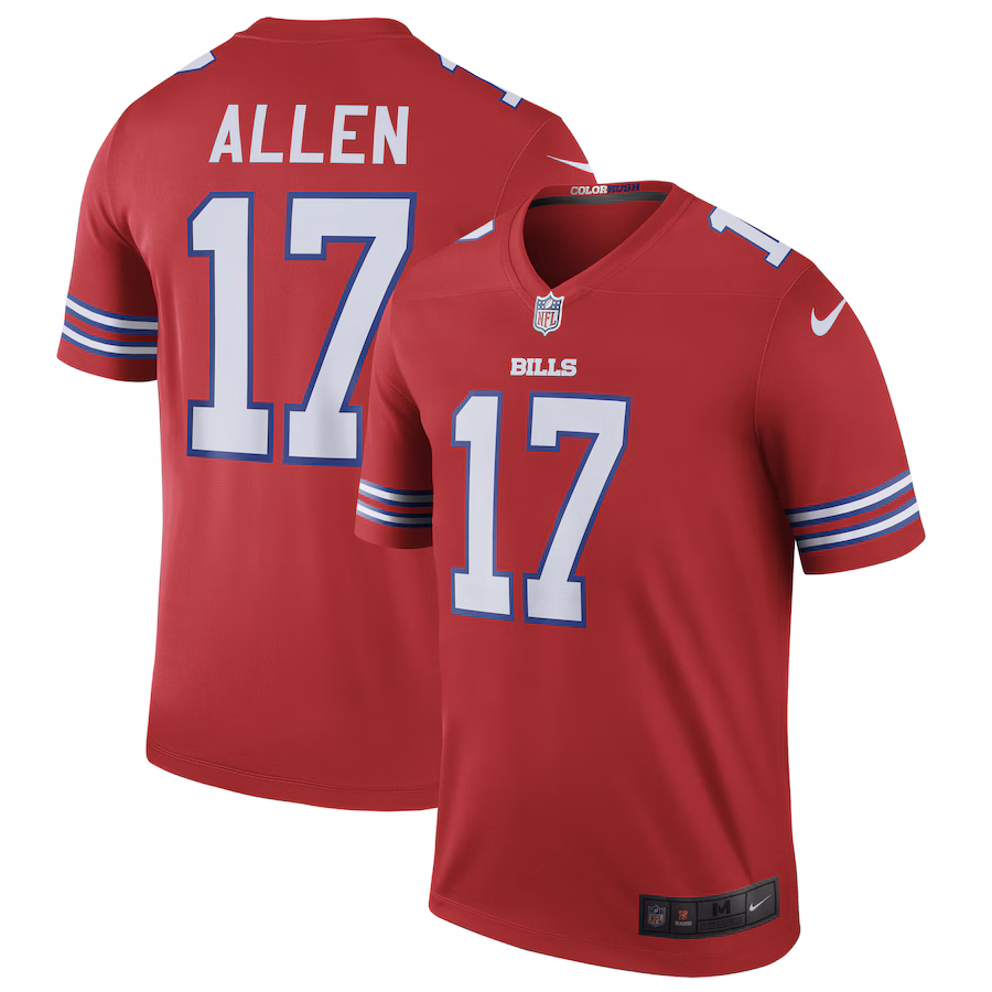 Men's Buffalo Bills Josh Allen Nike Red Alternate Legend Player Performance Top