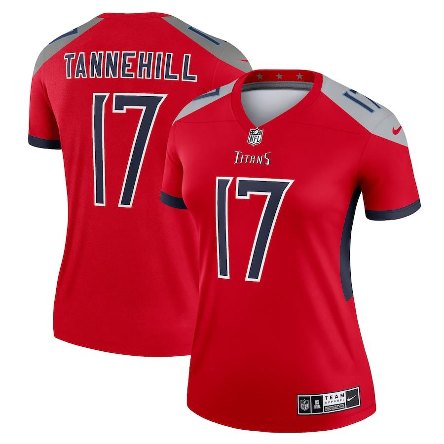 Women's Tennessee Titans Ryan Tannehill Nike Red Inverted Legend Player Performance Top