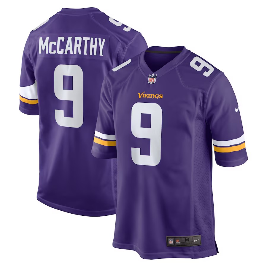 Men's Minnesota Vikings J.J. McCarthy Nike Purple Player Game Jersey