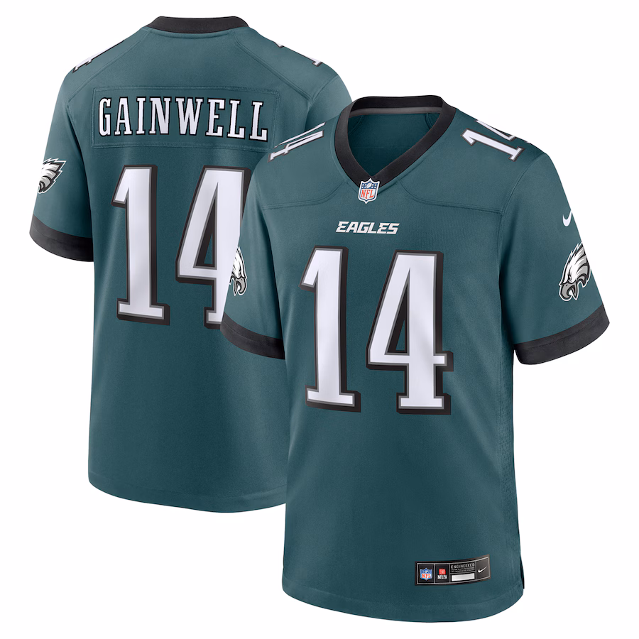 Men's Philadelphia Eagles Kenneth Gainwell Nike Midnight Green Team Game Jersey