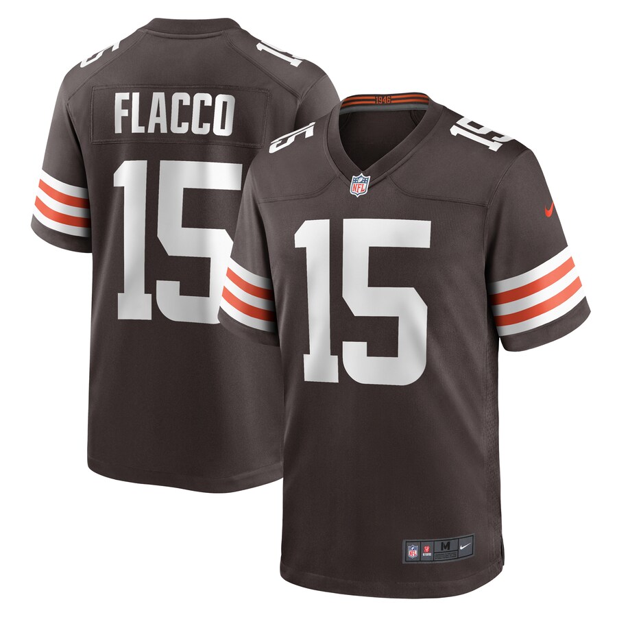 Men's Cleveland Browns Joe Flacco Nike Brown Game Player Jersey