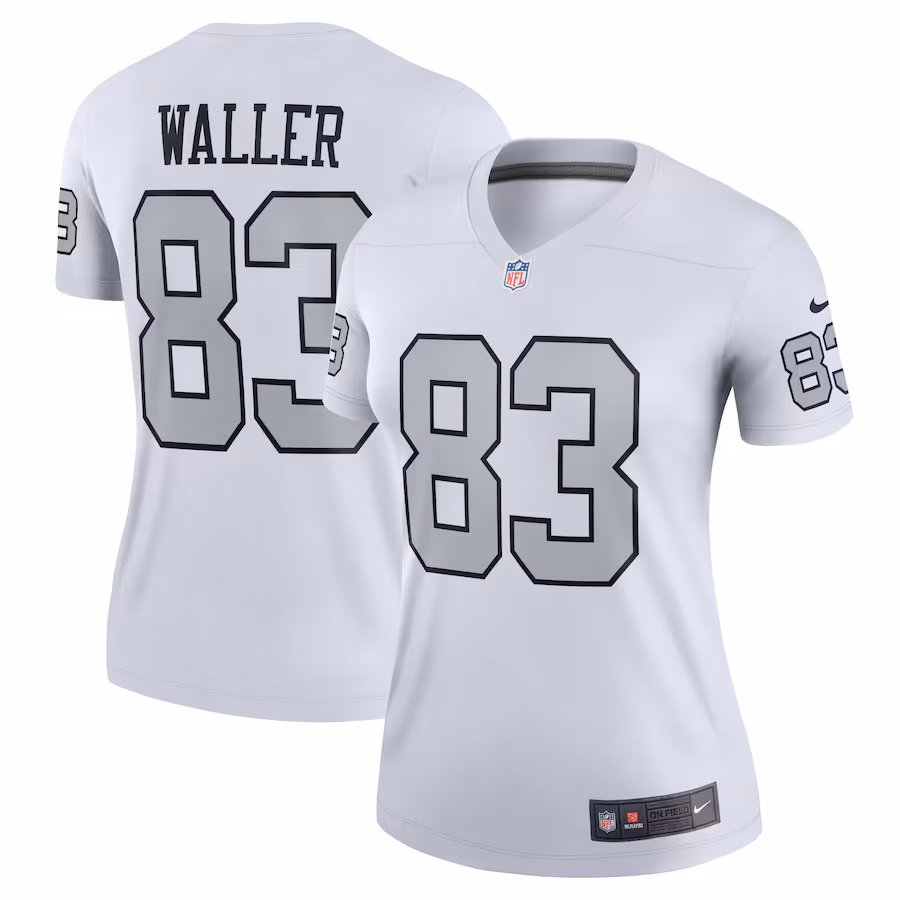 Women's Las Vegas Raiders Darren Waller Nike White Alternate Legend Player Performance Top