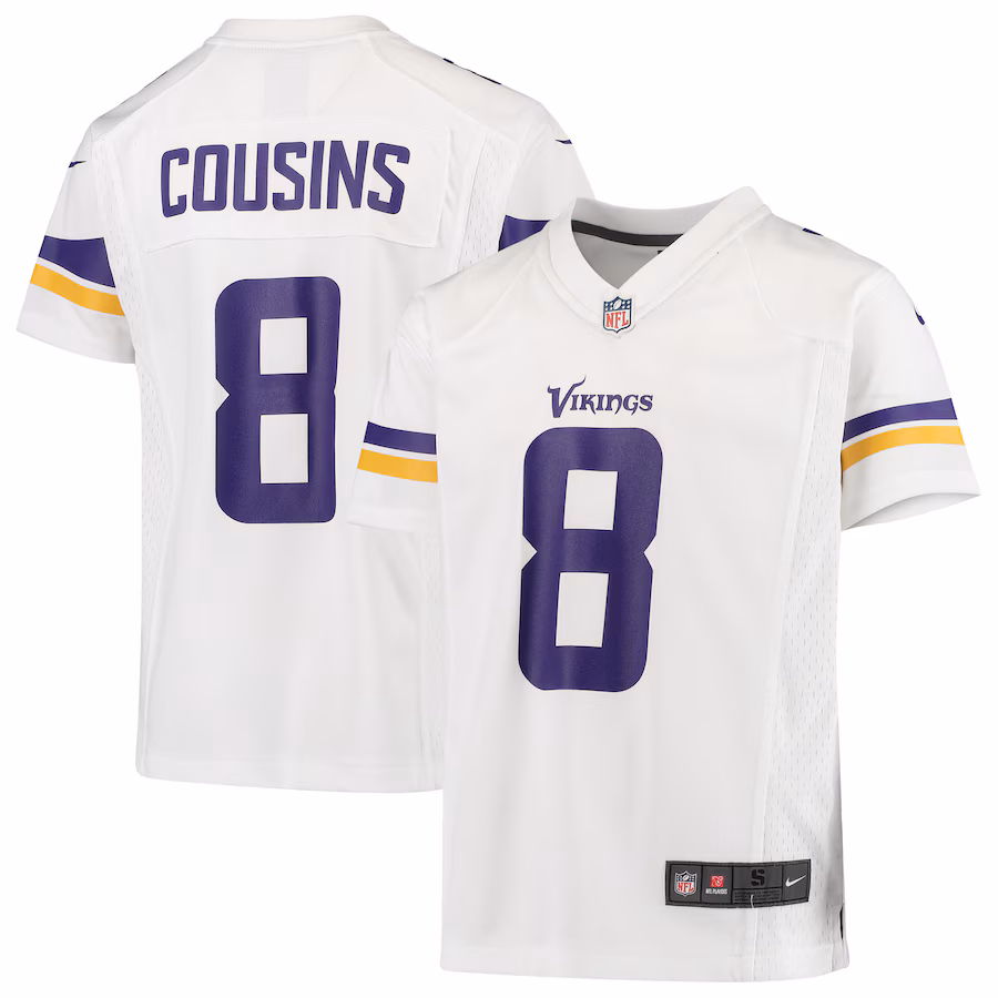 Youth Minnesota Vikings Kirk Cousins Nike White Game Jersey