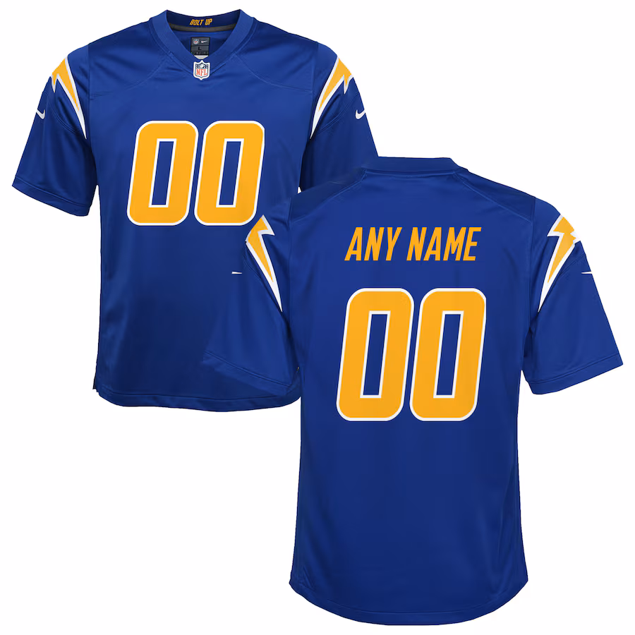 Youth Los Angeles Chargers Nike Royal Alternate Custom Game Jersey