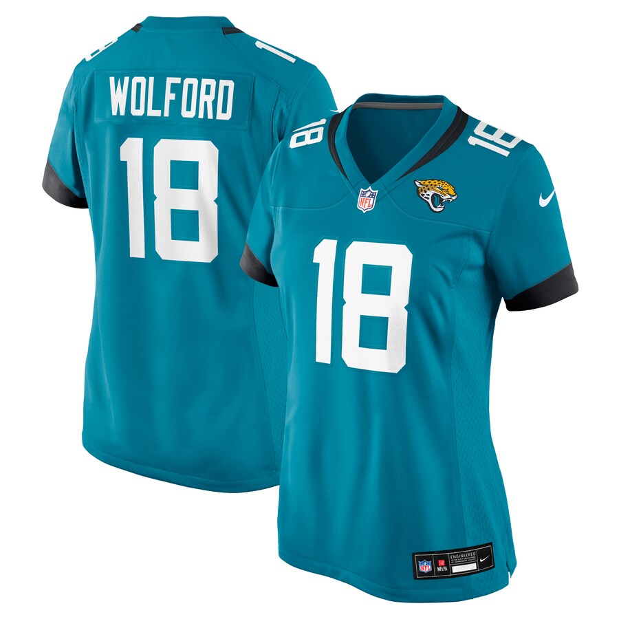Women's Jacksonville Jaguars John Wolford Nike Teal Team Game Jersey