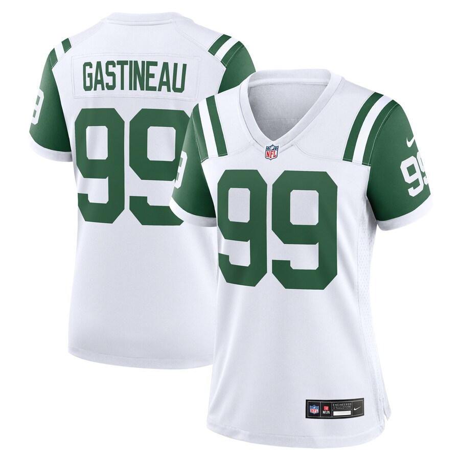 Women's New York Jets Mark Gastineau Nike White Classic Alternate Retired Player Game Jersey