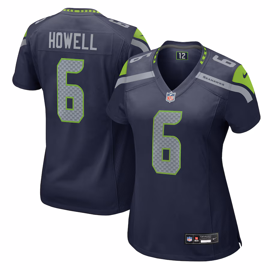 Women's Seattle Seahawks Sam Howell Nike College Navy Game Jersey