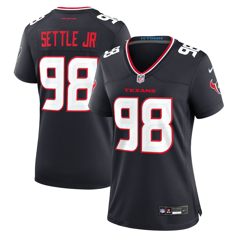 Women's Houston Texans Tim Settle Jr. Nike Navy Team Game Jersey