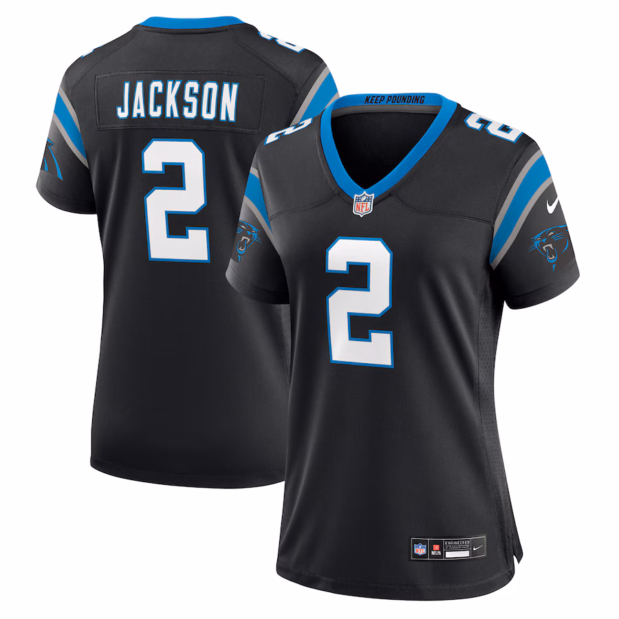 Women's Carolina Panthers Mike Jackson Nike Black Game Jersey