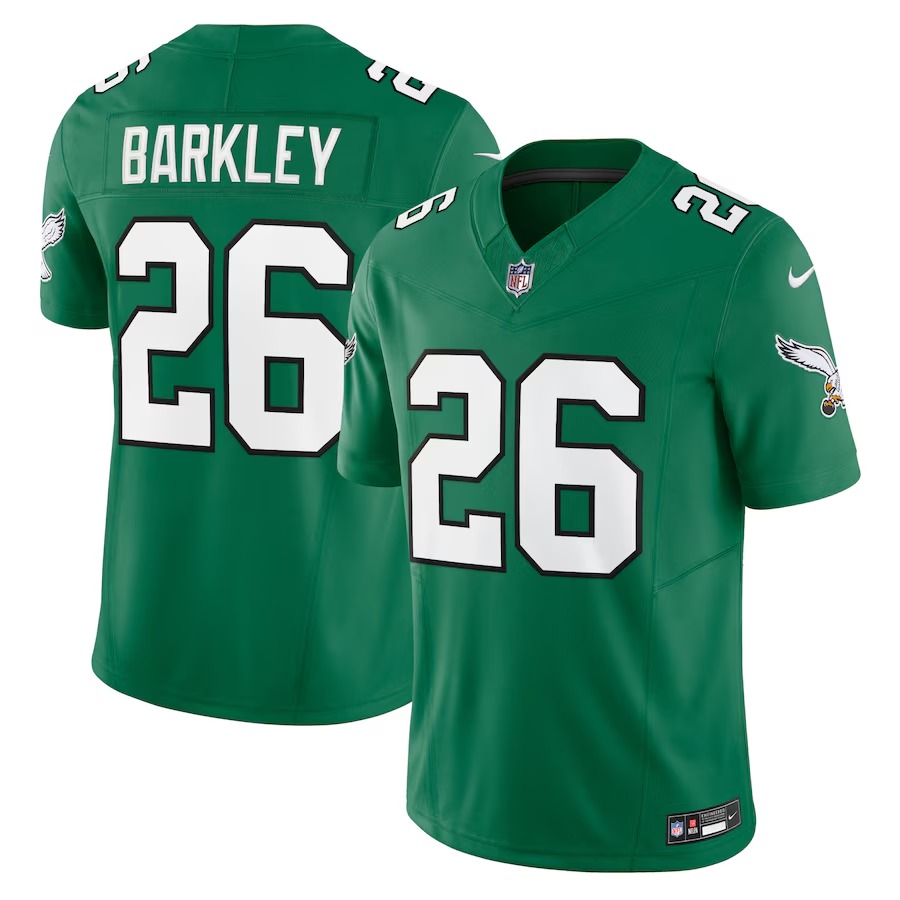 Men's Philadelphia Eagles Saquon Barkley Nike Kelly Green Alternate Vapor F.U.S.E. Limited Jersey