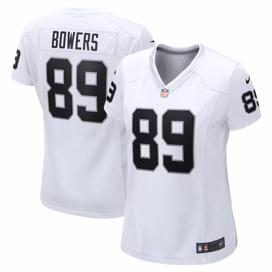 Women's Las Vegas Raiders Brock Bowers Nike White Game Jersey