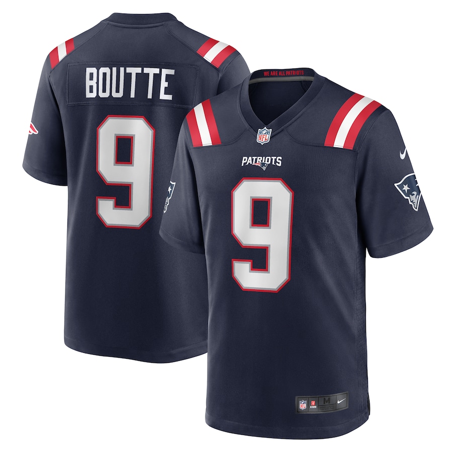 Men's New England Patriots Kayshon Boutte Nike Navy Game Jersey