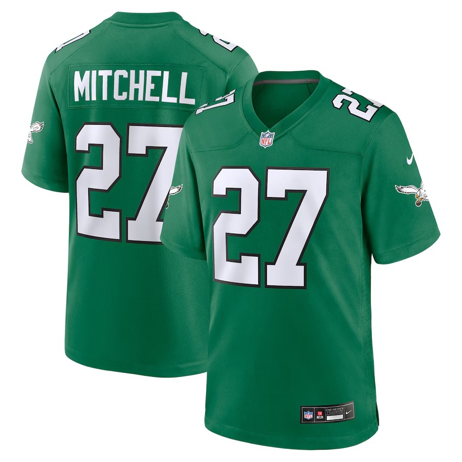 Men's Philadelphia Eagles Quinyon Mitchell Nike Kelly Green Alternate Game Jersey