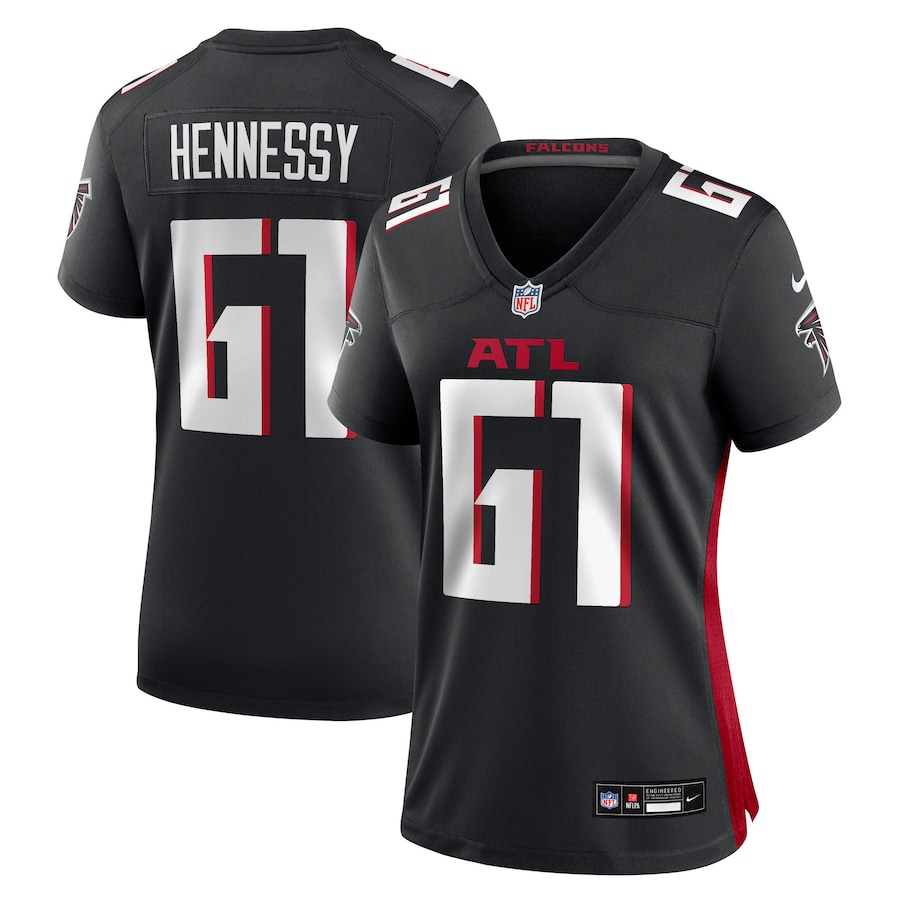 Women's Atlanta Falcons Matt Hennessy Nike Black Team Game Jersey