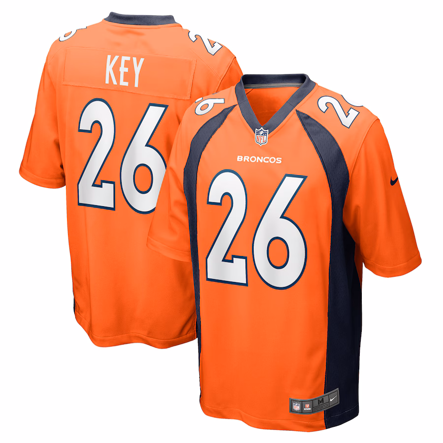 Men's Denver Broncos Devon Key Nike Orange Team Game Jersey