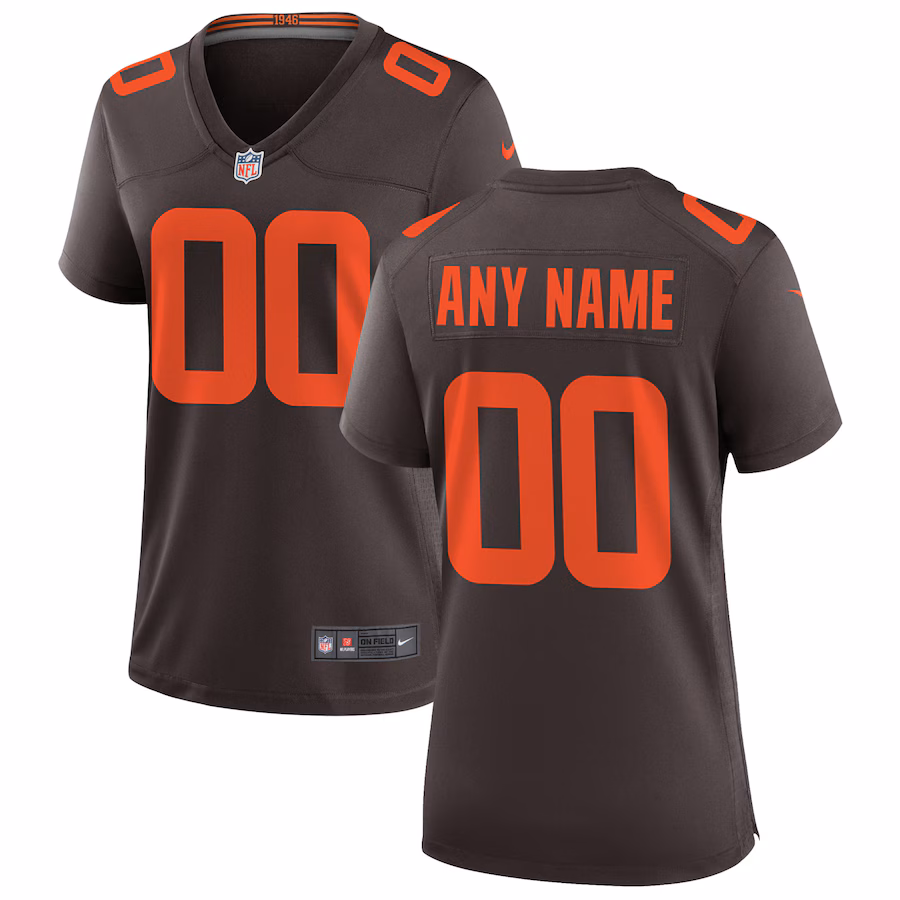 Women's Cleveland Browns Nike Brown Alternate Custom Game Jersey