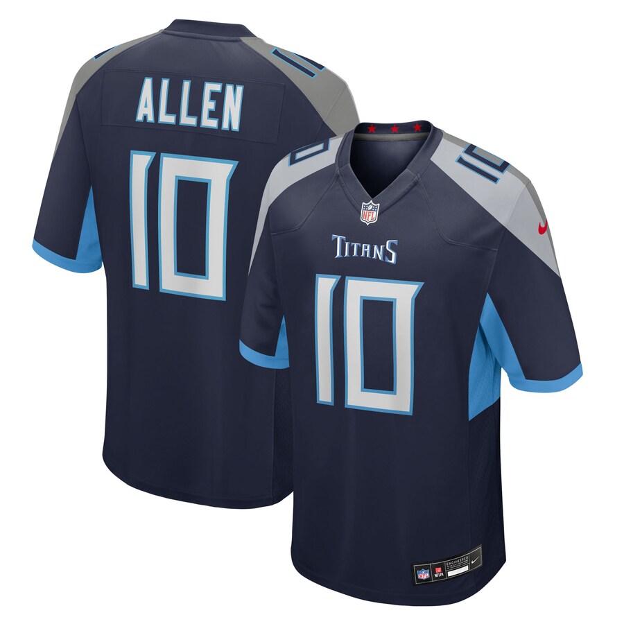 Men's Tennessee Titans Brandon Allen Nike Navy Team Game Jersey