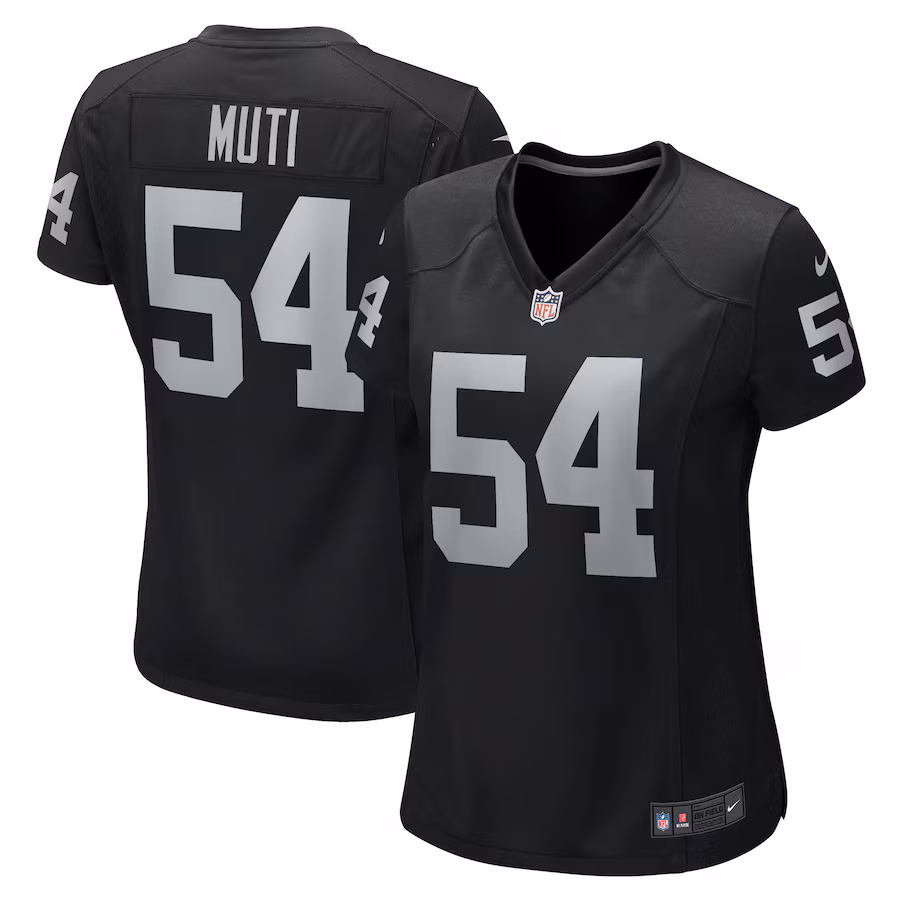 Women's Las Vegas Raiders Netane Muti Nike Black Team Game Jersey