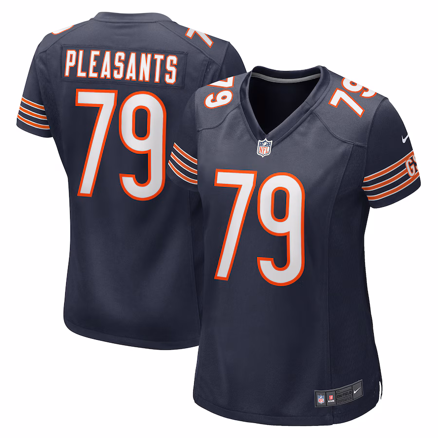 Women's Chicago Bears Austen Pleasants Nike Navy Game Jersey