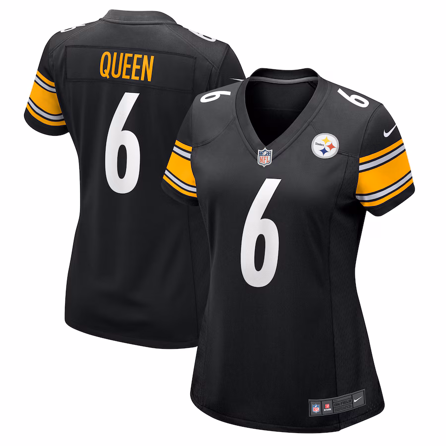 Women's Pittsburgh Steelers Patrick Queen Nike Black Game Jersey
