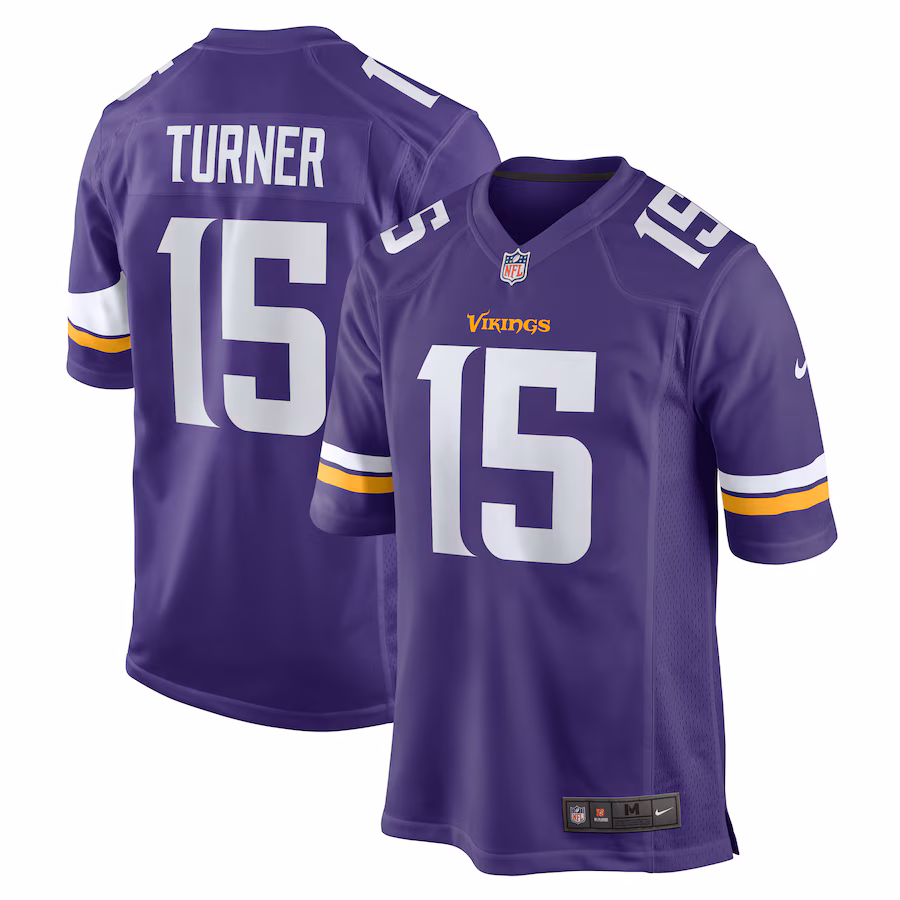 Men's Minnesota Vikings Dallas Turner Nike Purple Game Jersey