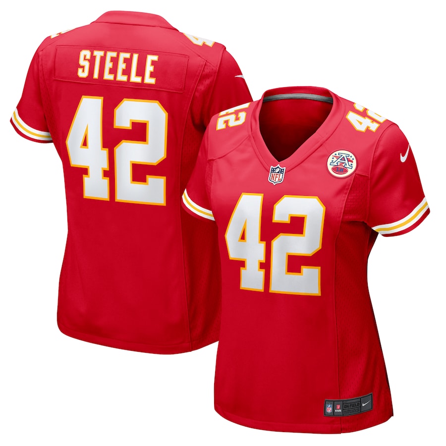 Women's Kansas City Chiefs Carson Steele Nike Red Game Jersey