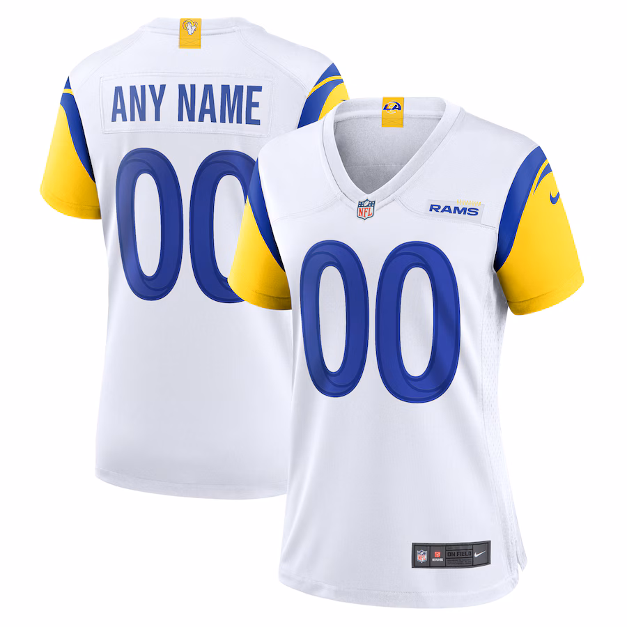 Women's Los Angeles Rams Nike White Alternate Custom Jersey
