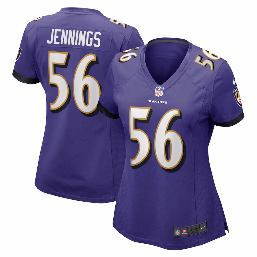 Women's Baltimore Ravens Deion Jennings Nike Purple Game Jersey