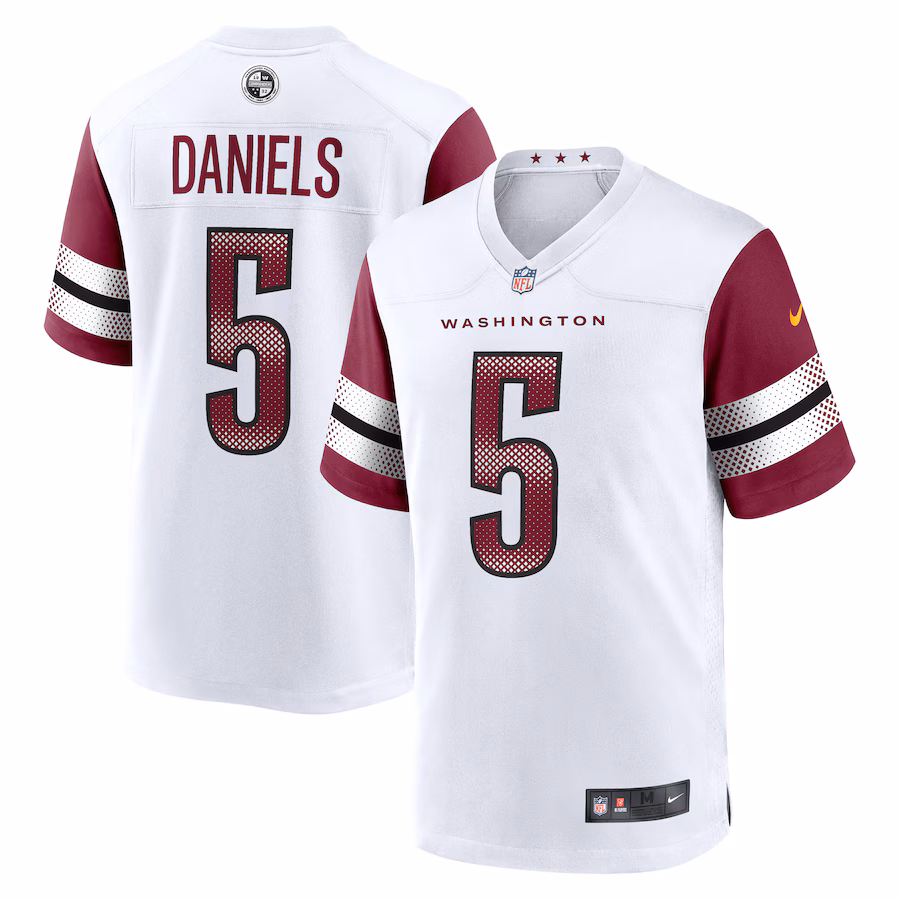Men's Washington Commanders Jayden Daniels Nike White  Player Game Jersey