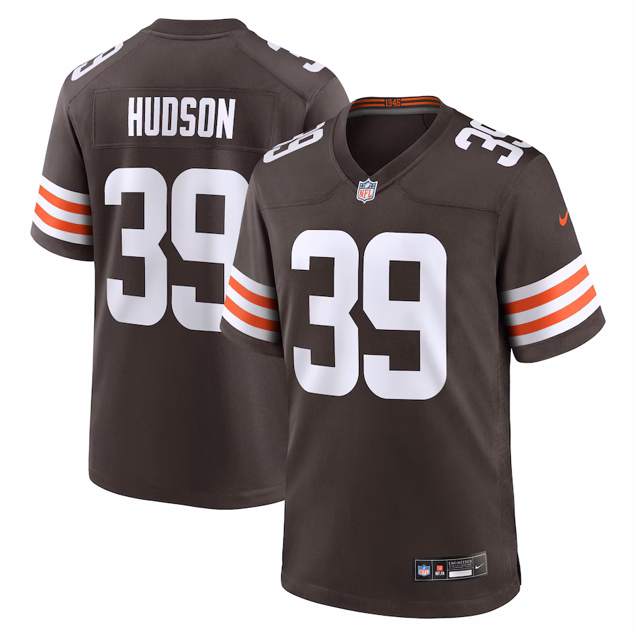 Men's Cleveland Browns Khaleke Hudson Nike Brown Team Game Jersey