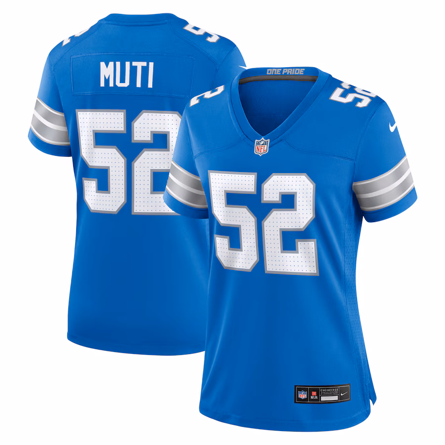 Women's Detroit Lions Netane Muti Nike  Blue Game Jersey