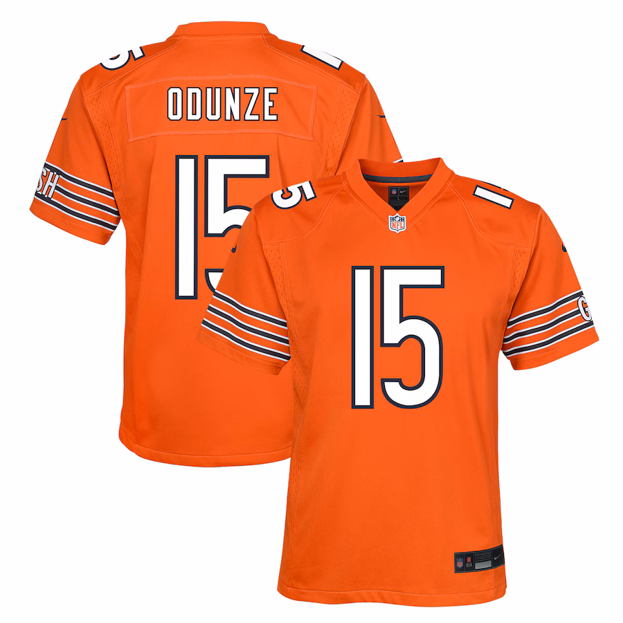 Youth Chicago Bears Rome Odunze Nike Orange Alternate Game Jersey