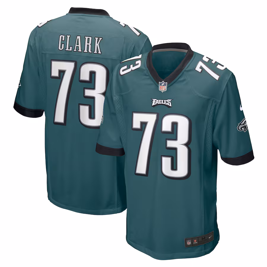 Men's Philadelphia Eagles Le'Raven Clark Nike Midnight Green  Game Jersey