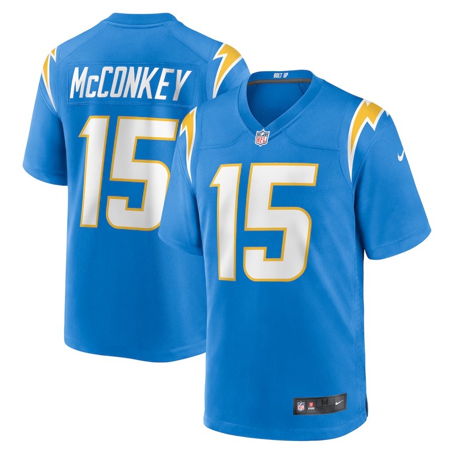 Men's Los Angeles Chargers Ladd McConkey Nike Powder Blue Player Game Jersey