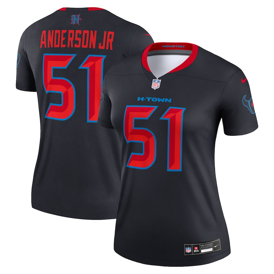 Women's Houston Texans Will Anderson Jr. Nike Navy Alternate Legend Player Performance Top