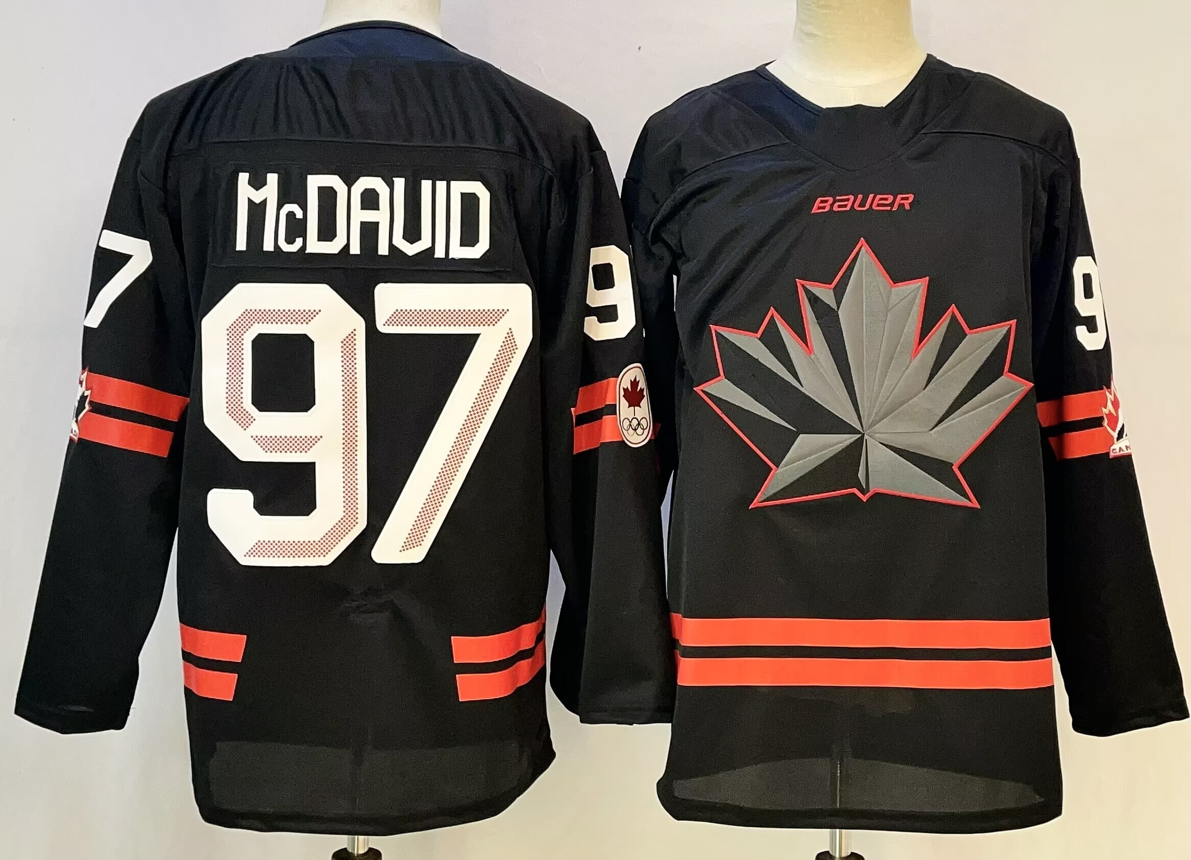 CONNOR McDAVID TEAM CANADA BLACK NIKE HOCKEY JERSEY 2026 Olympic